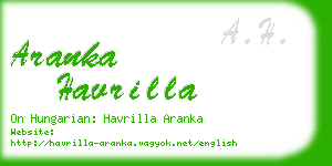aranka havrilla business card